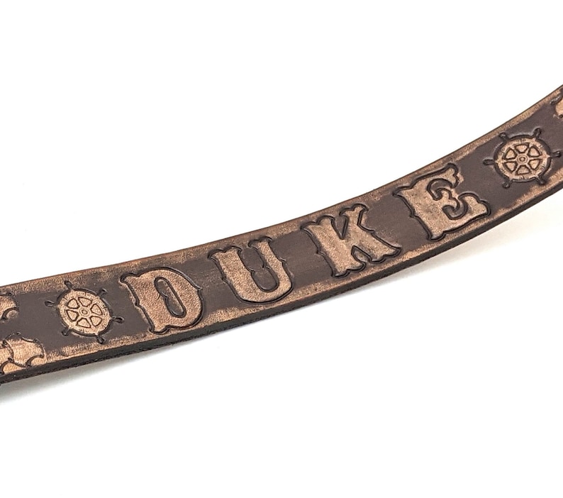 Personalized Leather Dog Collar: Custom Name, Handmade Collar, Gift for Pets image 7