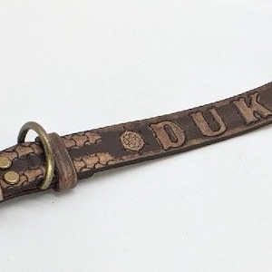 Personalized Leather Dog Collar: Custom Name, Handmade Collar, Gift for Pets image 10