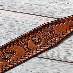 Custom Engraved Handmade Leather Belt With Name and Initials ...