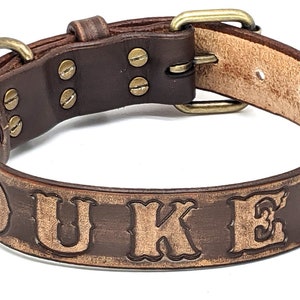 Personalised dog collar,leather dog collar,dog collar,name dog collar,leather dog collar,width 1inch and 1-1\4(32mm)