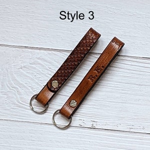 Personalized Leather Keychain Belt Snap CUSTOMIZED Belt Loop - Etsy