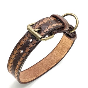 Personalized Leather Dog Collar: Custom Name, Handmade Collar, Gift for Pets image 8