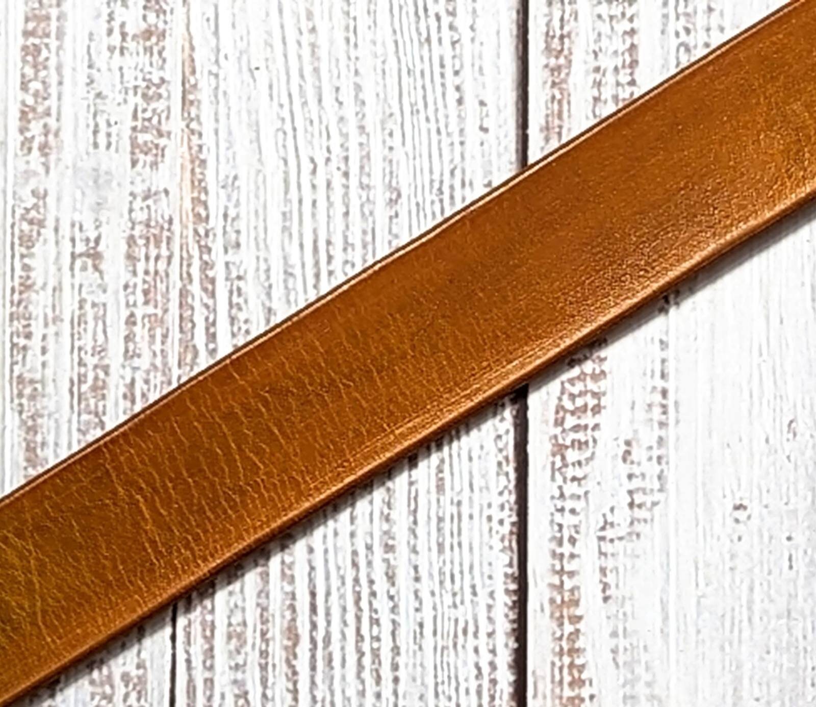 Custom Handmade Leather Belt: Mustard Yellow Italian Ink  display picture 2