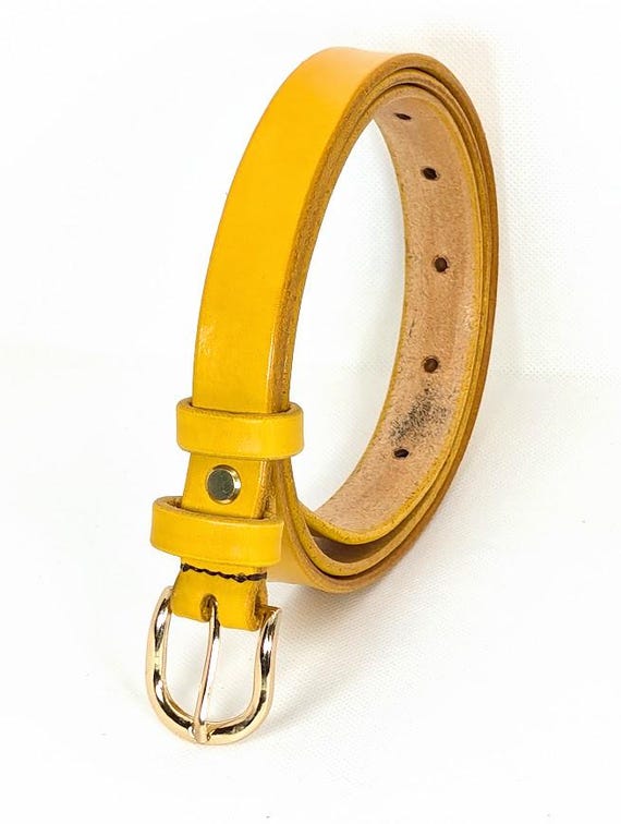 Handmade Italian Leather Belt: Women's Light Brown Dress Belt, 3/4 inch