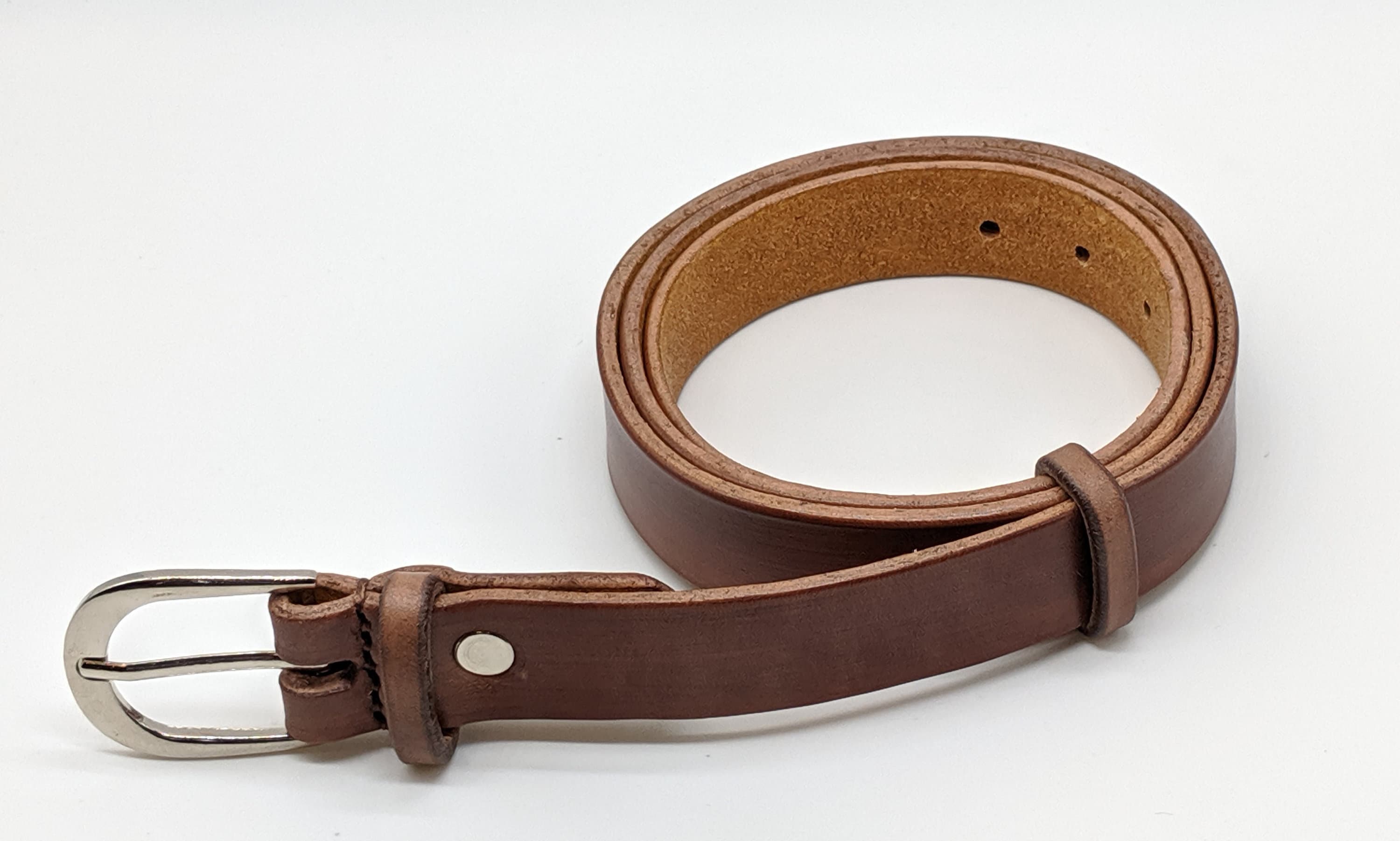 Women’s Brown Leather Belt with Silver Accents /Made in Italy RISANTRY Women main image 3
