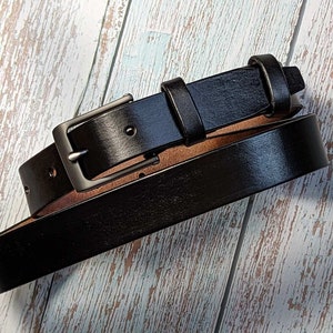 Men's Genuine Leather Dress Belt Personalized Custom Engraved Handmade Premium Italian Leather and inks 1-1/4 UnisexBrown image 4