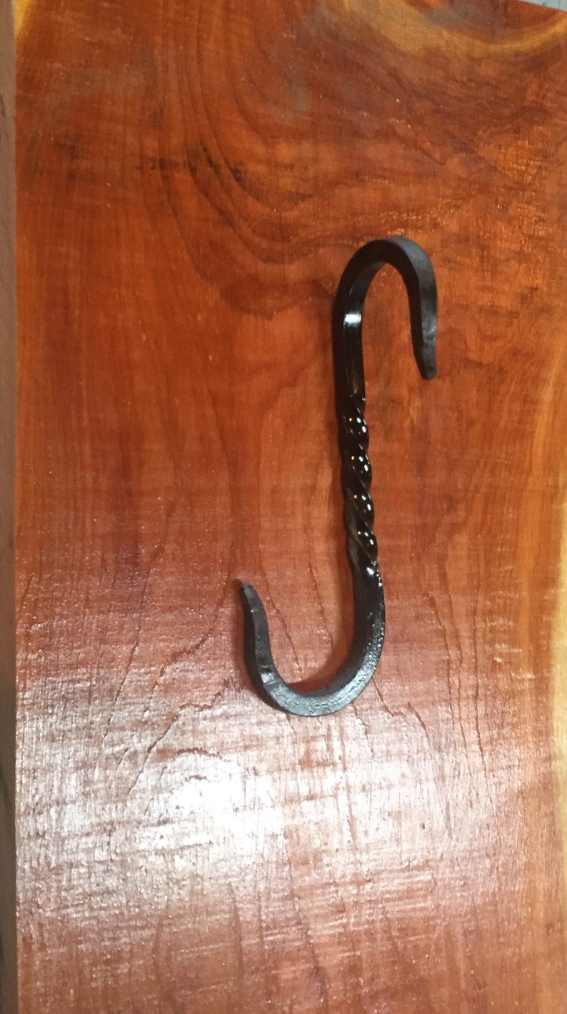 Set of Four Hand 90 Degree Decorative S Hooks Etsy