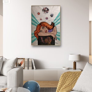 Dipinti originali e unici in stile Pop Art su carta, opzione spedizione con o senza cornice. Certificato di autenticità.