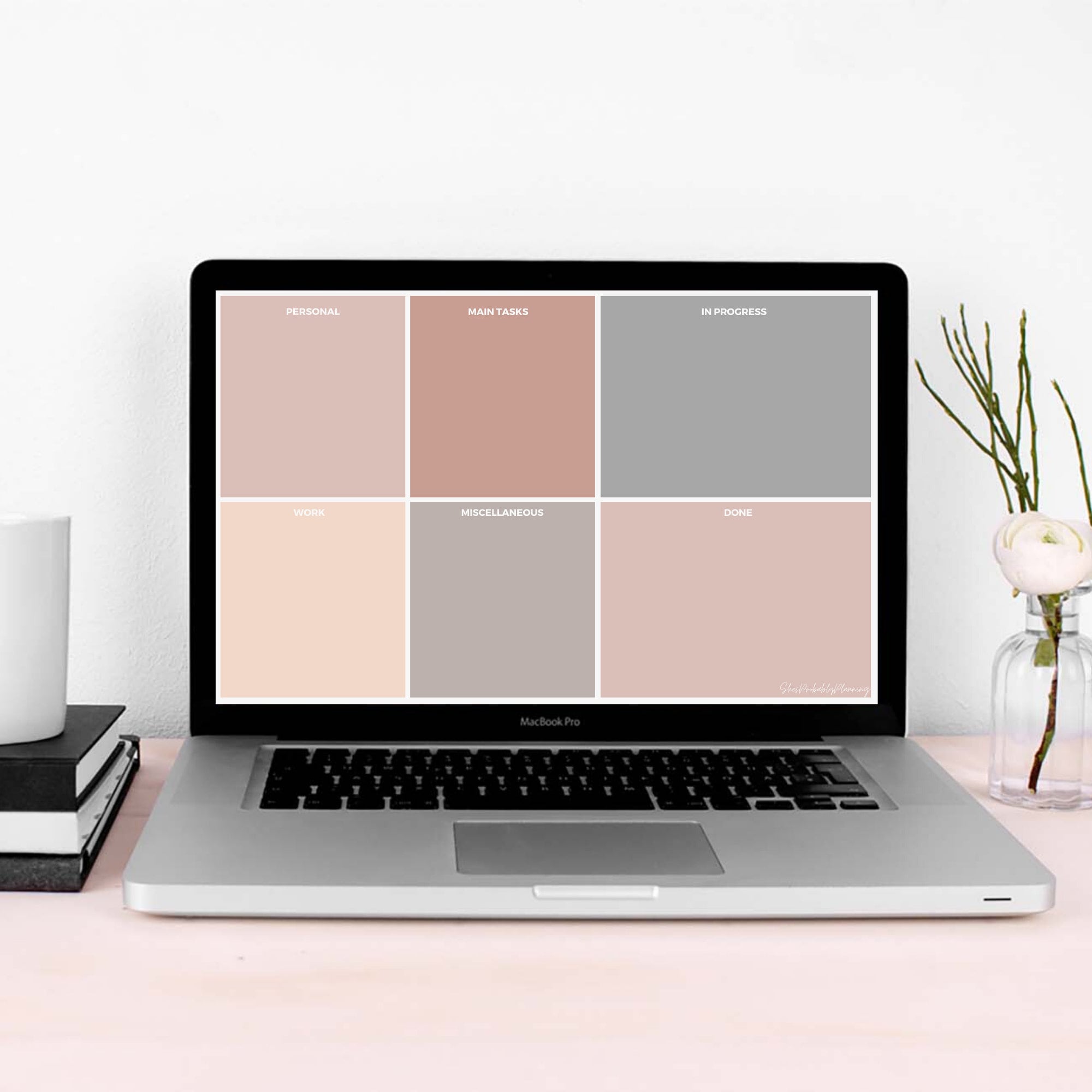 PRODUKTIVITÄT Desktop-Organizer Wallpaper Veranstalter | Etsy