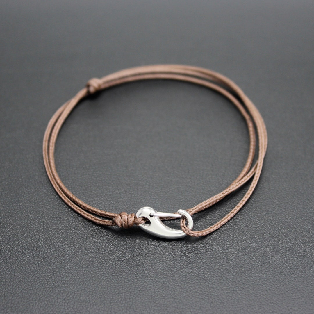 Men's Cord Bracelet // Brown Minimalist Bracelet // Etsy Ireland