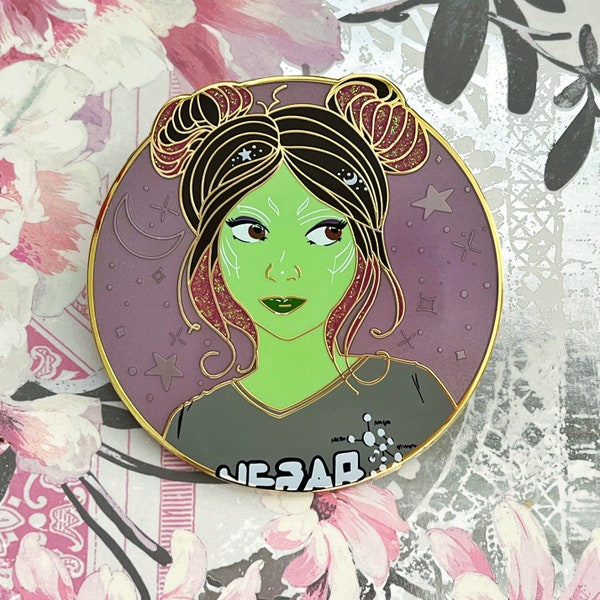 SALE! Gamora “Guardians of the Galaxy” Space Buns Hard Enamel Pin