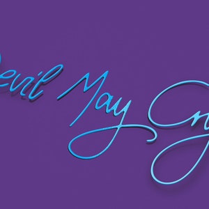 Devil May Cry &quot;Neon Sign&quot; Die-Cut Vinyl Sticker