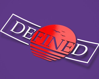 DEFINED Sunset JDM Style Vinyl Sticker Decal Drifting Midnight club car meet scene