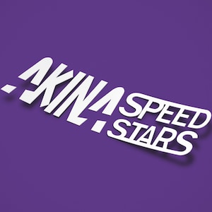 Akina Speed Stars, Initial D Racing Team Replica Vinyl Sticker Decal - JDM Drifting Car Accessories