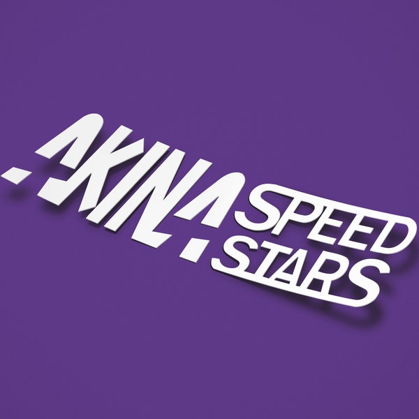 Akina Speed Stars, Initial D Racing Team Replica Vinyl Sticker Decal - JDM Drifting Car Accessories