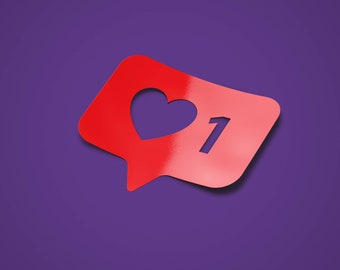 Double-Tap Likes Vinyl Sticker Die-cut decal Instagram Heart