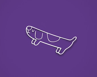 LongDog, Bluey Long Dog show finder EasterEgg Vinyl Sticker Die-cut decal