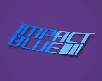 Impact Blue, Initial D Racing Team Replica Vinyl Sticker Decal - JDM Drifting Car Accessories