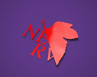 NERV Logo Neon Genesis Evangelion Shinji Ikari Vinyl Sticker Die-cut decal
