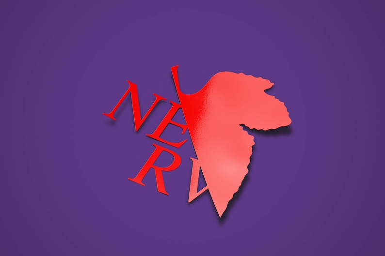 NERV Logo Neon Genesis Evangelion Shinji Ikari Vinyl Sticker Die-cut decal 