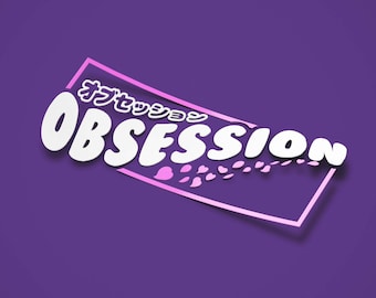 Obsession Slap-Style Vinyl Decal - Sakura Petals Japanese Car Culture