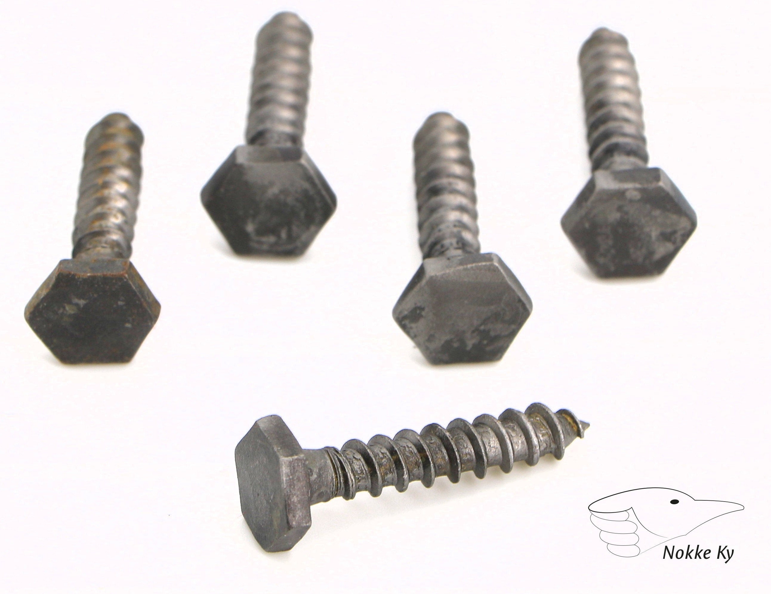 Screws with forged head, set of 5