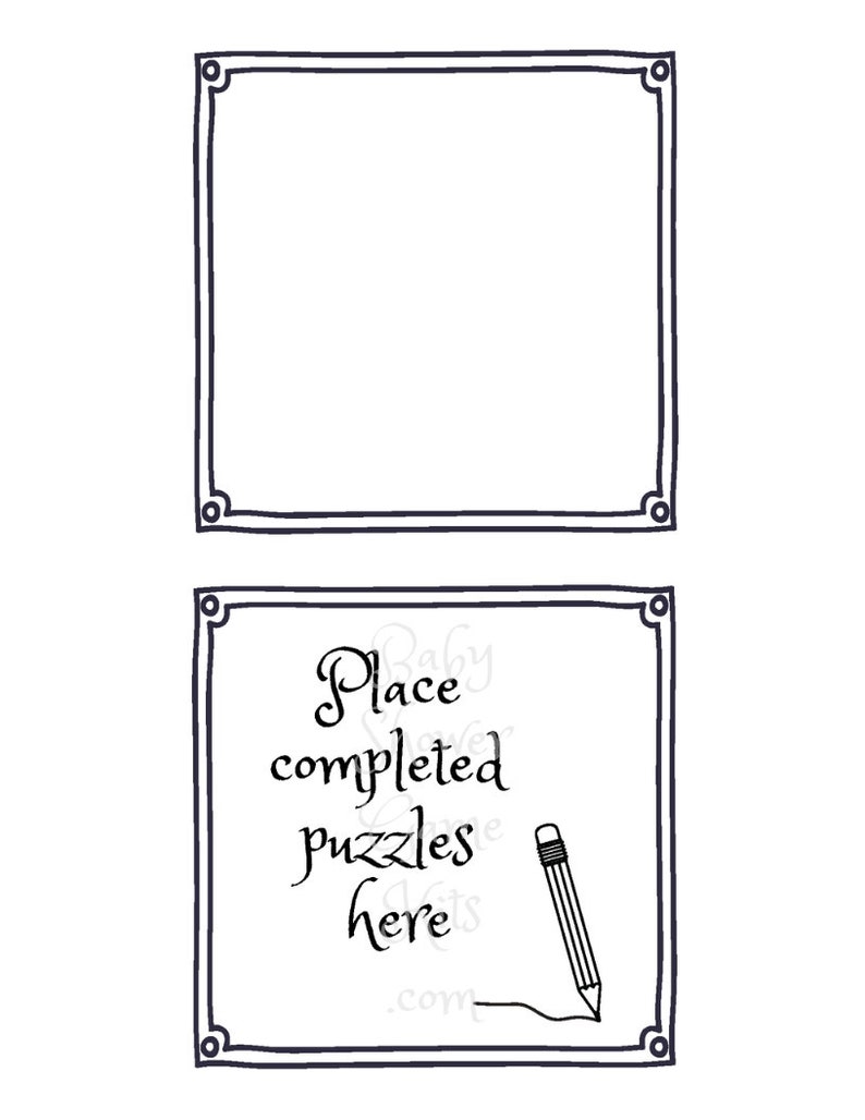 Nursery Rhyme Crossword Puzzle Game Kit With Sweet Rhymes Etsy