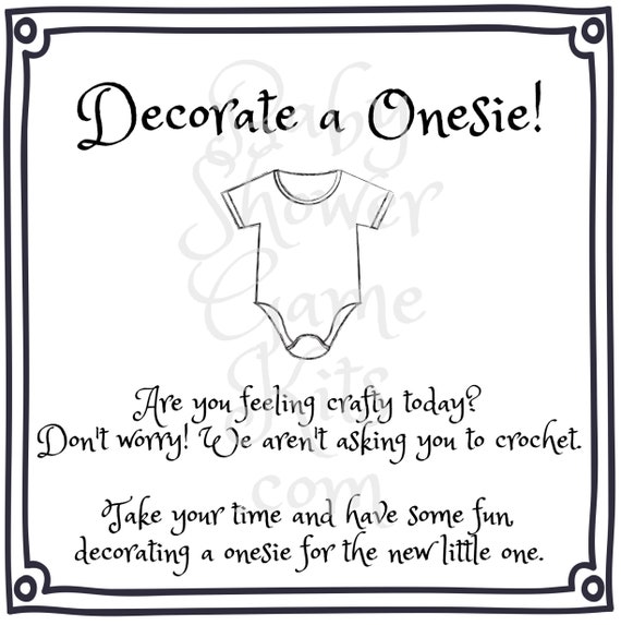 baby shower activity idea: bib or onesie decorating station! #babyshow, Decorating Ideas