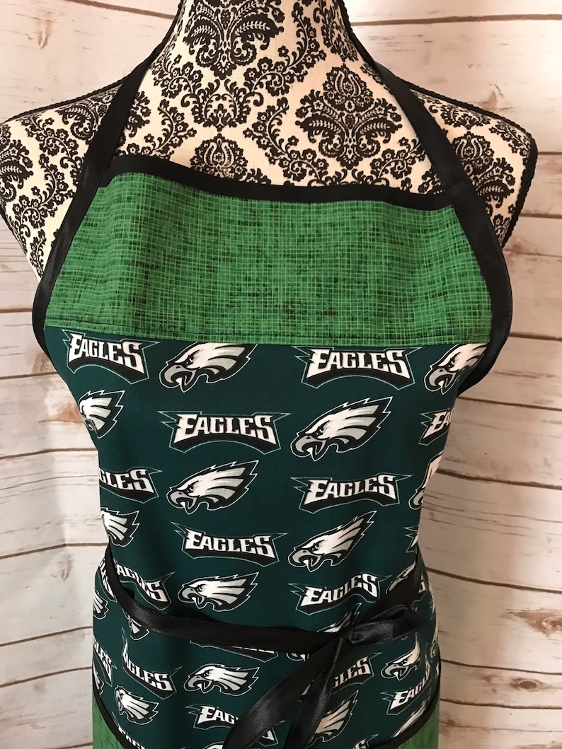 gift handmade aprons cotton fabric birthday gift apron Unisex Sport team adult Aprons Eagles sport team unisex apron