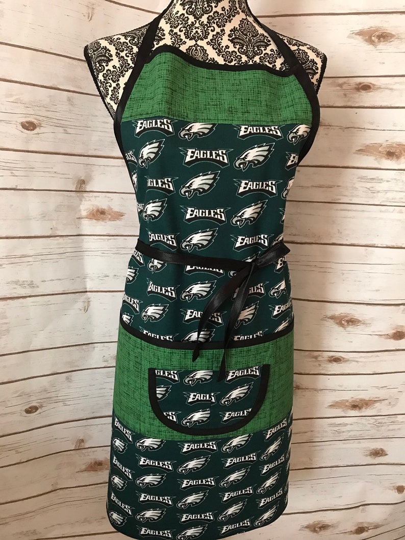 gift handmade aprons cotton fabric birthday gift apron Unisex Sport team adult Aprons Eagles sport team unisex apron