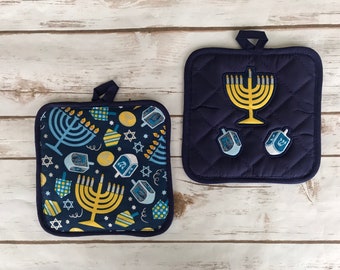 pot holders Hanukkah, gifts or him, gift for her, gift, bbq