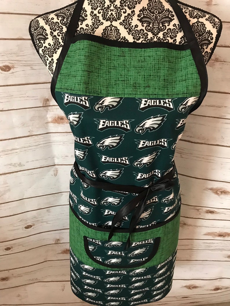 gift handmade aprons cotton fabric birthday gift apron Unisex Sport team adult Aprons Eagles sport team unisex apron