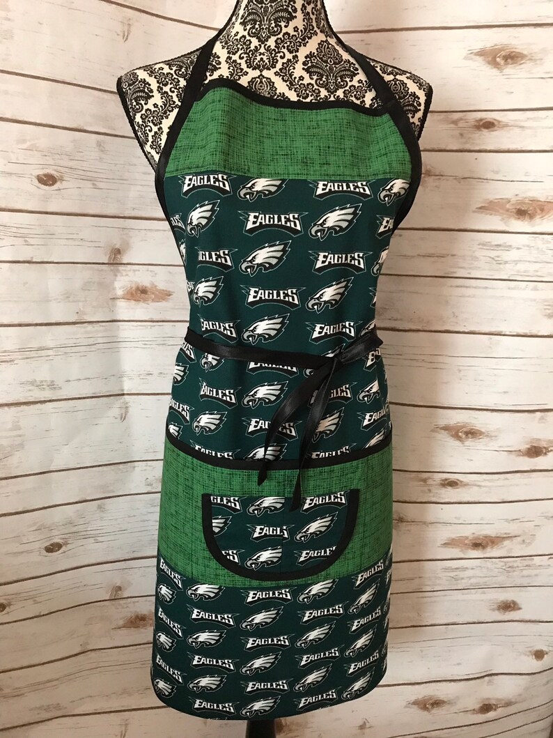 gift handmade aprons cotton fabric birthday gift apron Unisex Sport team adult Aprons Eagles sport team unisex apron