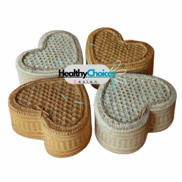 Woven Heart Basket Etsy