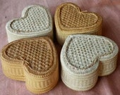 Heart Box Sticky Rice Esan Hand made From Northeast Thailand Food Multi purpose box Woven storage baskets