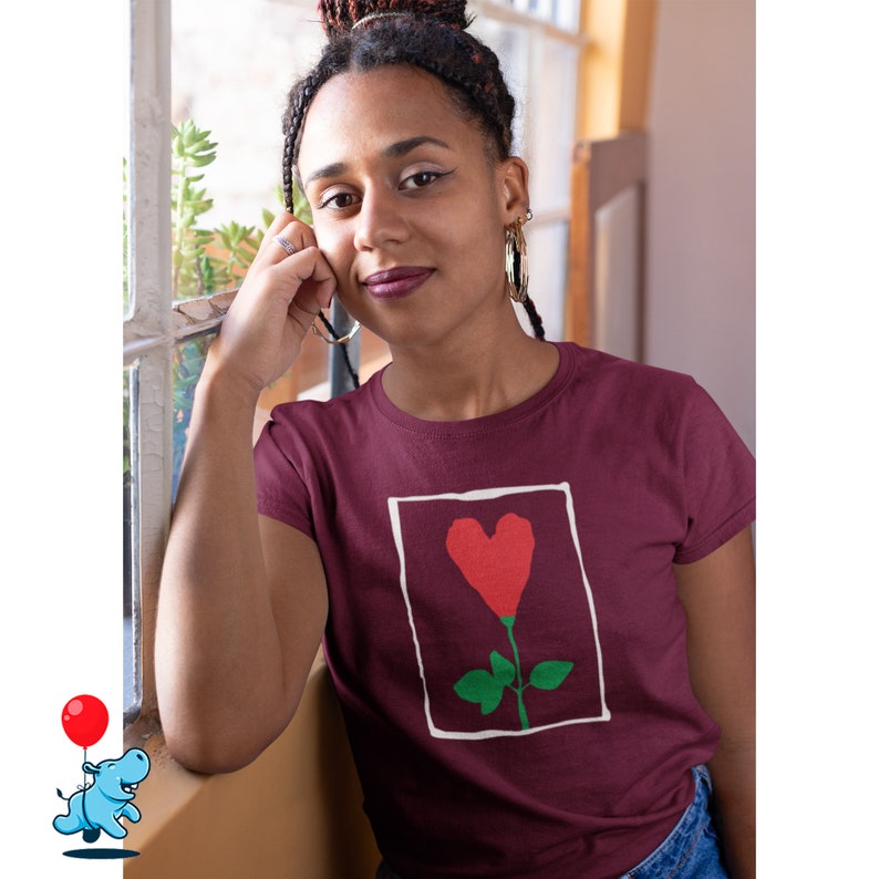 Heart flower friends tshirt Rachel green shirt rachel shirt Etsy