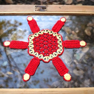 Haakpatroon FLOWER OF LIFE kaarsenkleedje, uitbreidbaar