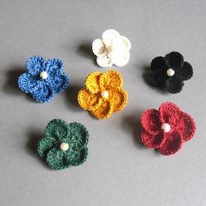 3 Crochet tutorials BROOCHES
