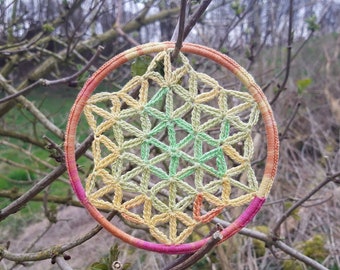 FLOWER OF LIFE Crochet tutorial Dreamcatcher