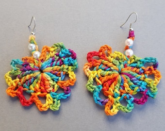 Tutorial crochet earrings HEART