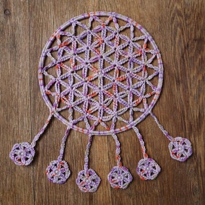 Crochet tutorial FLOWER OF LIFE Dreamcatcher image 5