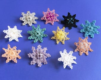 Crochet tutorial Brooch Star 8 edges