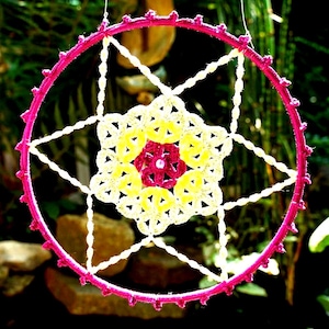 FLOWER OF LIFE Crochet tutorial Dreamcatcher Star
