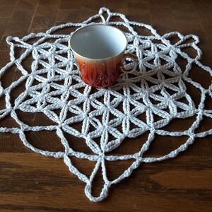 FLOWER OF LIFE Crochet tutorial Doily image 2