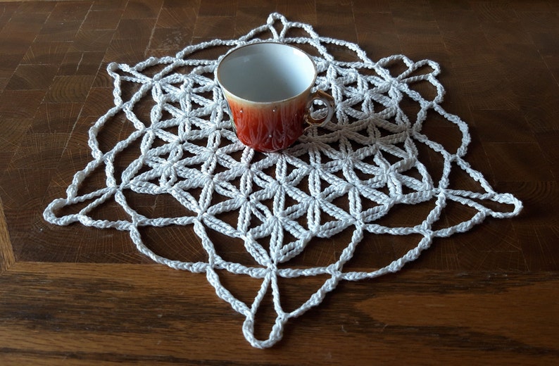 FLOWER OF LIFE Crochet tutorial Doily image 2