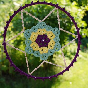 FLOWER OF LIFE Crochet tutorial Dreamcatcher Star image 6