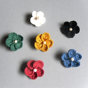 Häkelanleitung Brosche, Lesezeichen BLÜTE 5blättrig