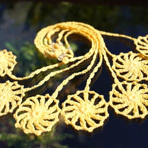 Crochet tutorial Bookmark FLOWER, SUN