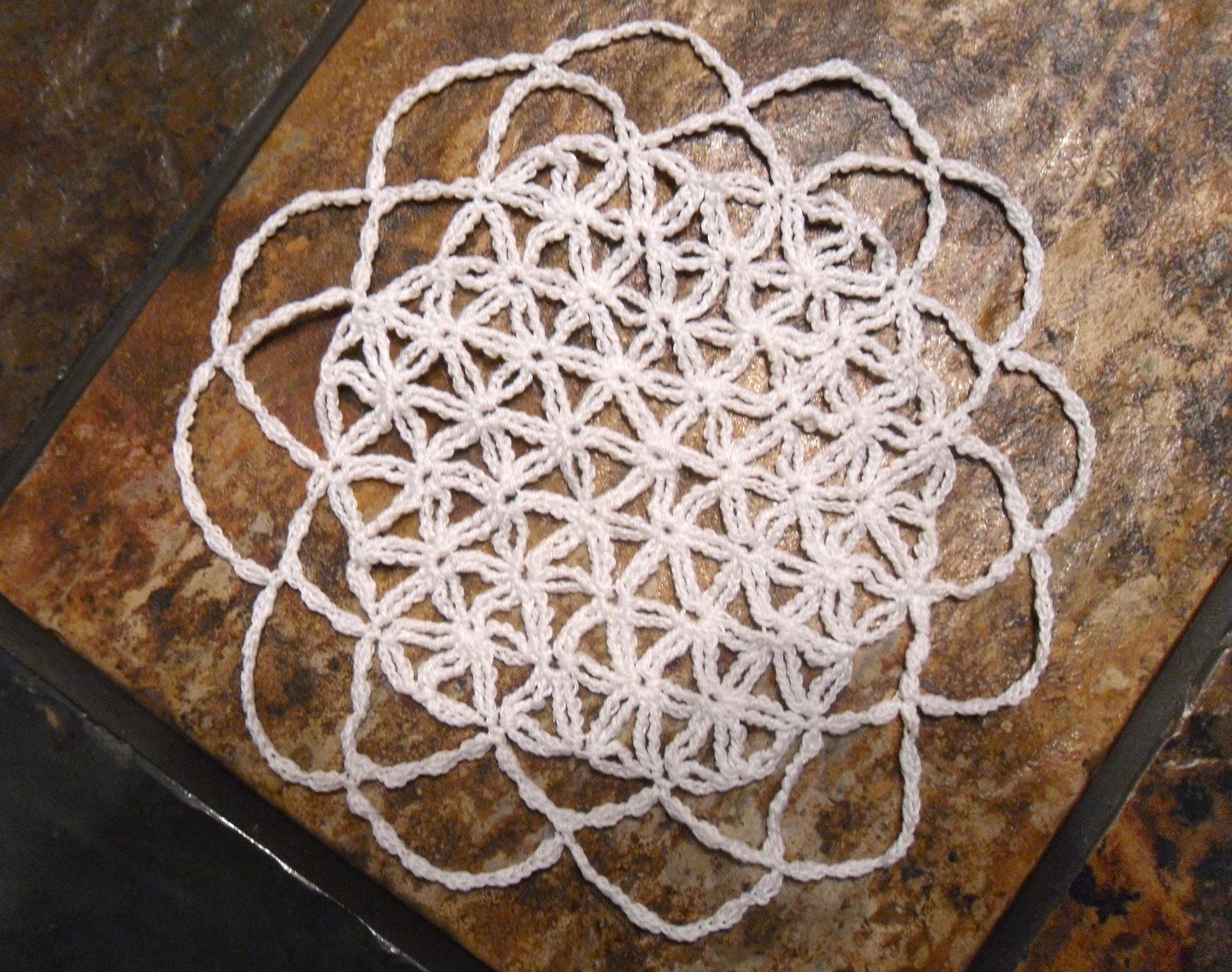 3 FLOWER OF LIFE Crochet tutorials Doilies