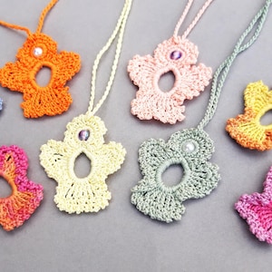 2 Crochet tutorials bordered filigree ANGELS